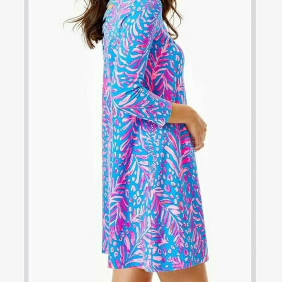 Lilly Pulitzer Ophelia Swing Dress in Pundy Blue La Zebra Pink Size M - Picture 2 of 11